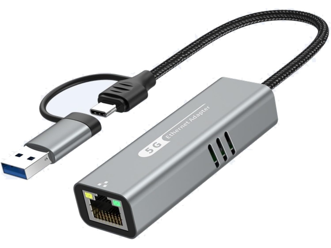 Adaptador Gigabit Ethernet Usb 5 Ghz para Computador Desktop, Servidor e Placa de Rede para Jogos com Duas Portas. SFUSHOS