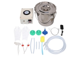 Máquina de ordenha elétrica para gado LAXISCREED 12l com bacia de aço inox e bateria