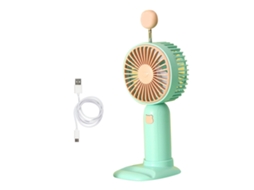 Mini Ventilador de Mão Portátil Usb Recarregável com Base Removível para Casa, Escritório, Viagens Verde | S/MARCA