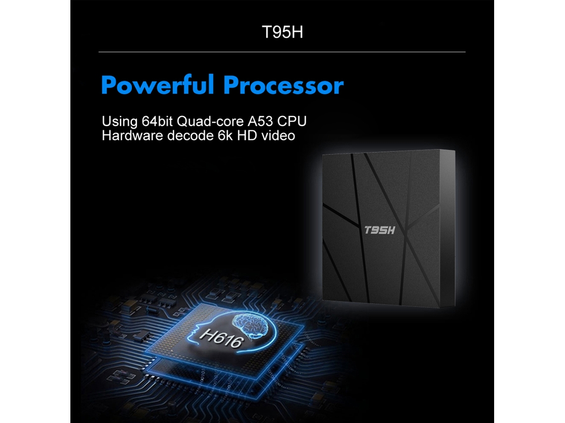 Aetheria tv Box Android 10.0 Allwinner H616 Quad core 4+32gb Reprodutor de Mídia 6k