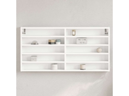 Vidaxl Armário Vitrine 100x8,5x50 Cm Derivados De Madeira Branco