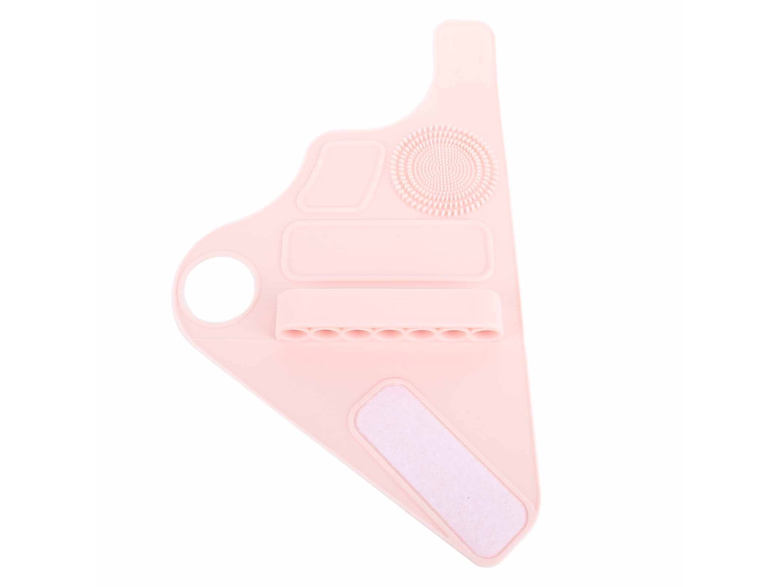 Paleta de maquiagem com pulseira de silicone para guardar ferramentas.