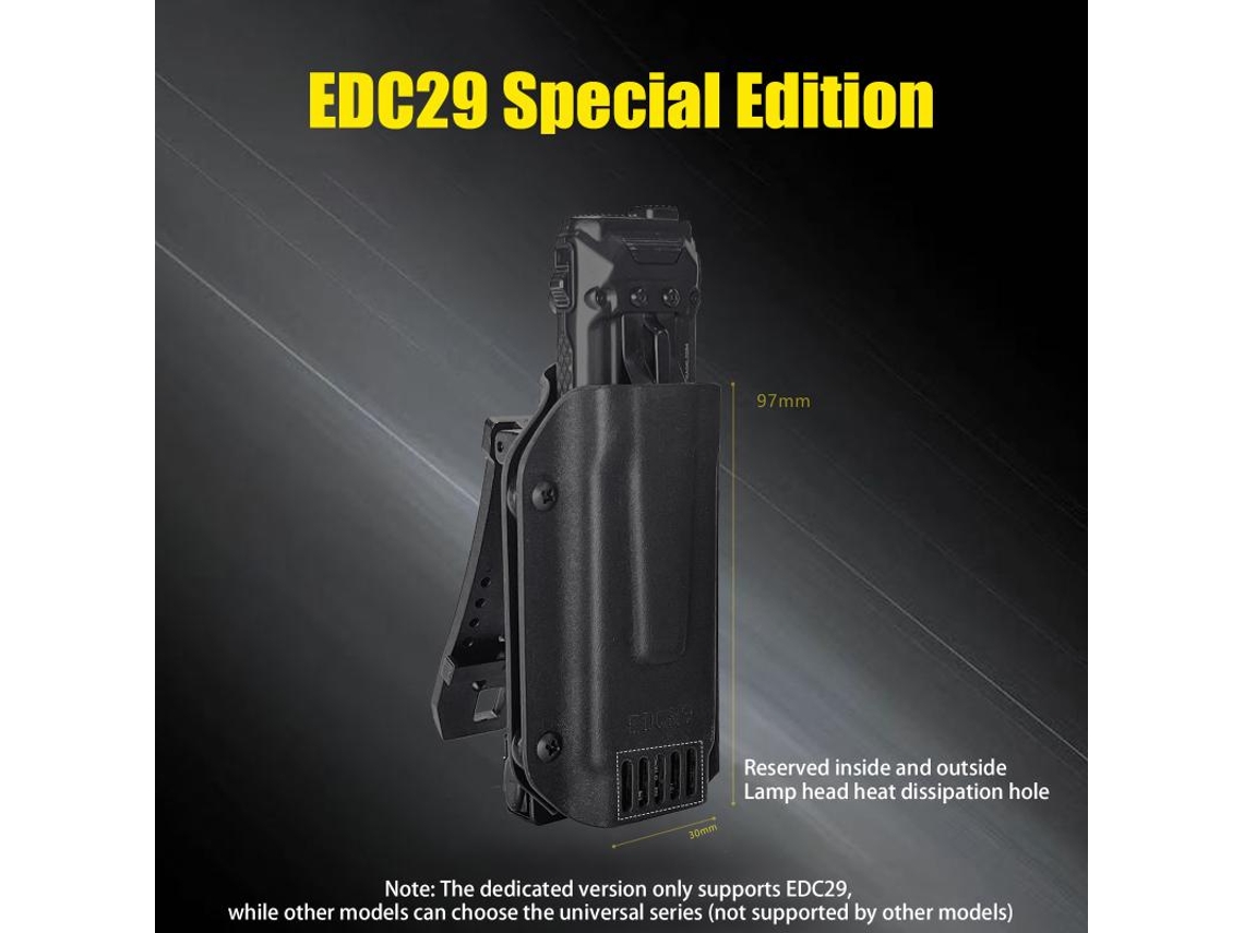 Estojo para Lanterna K case com Clipe de Cinto para Edc29/37 AQUAFORGE