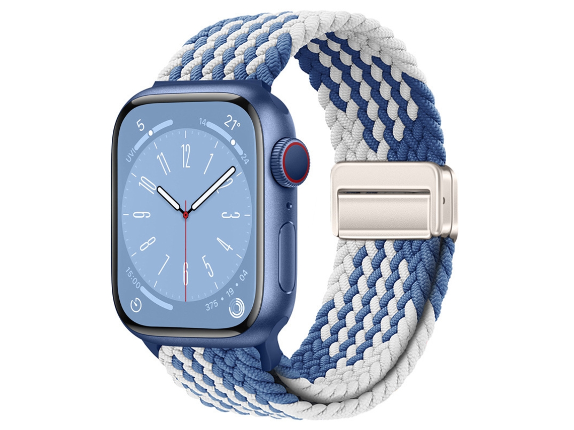 Pulseira magnética de nylon para Xiaomi Mi Band 10 Pro, Huawei Fit 5, Redmi Watch 6 Padrão Z Azul