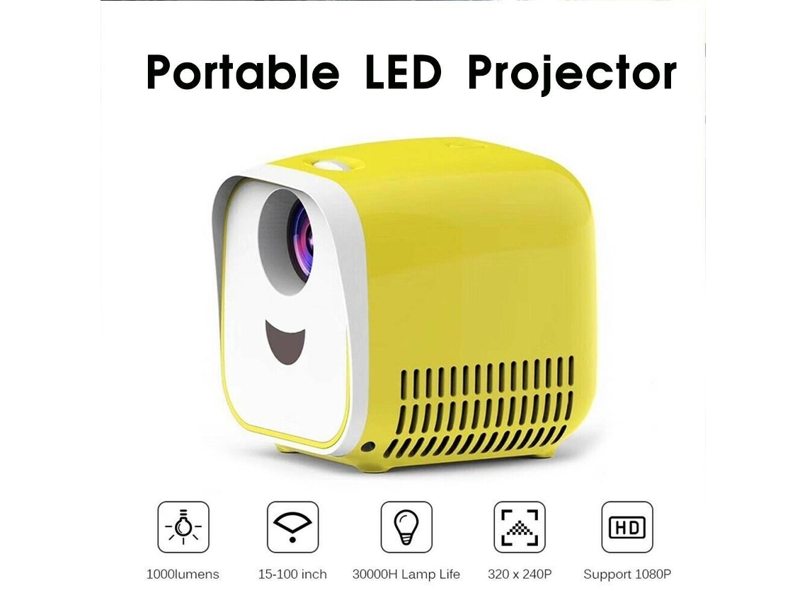 Mini Projetor Led 1000 Lúmens Brilvibera