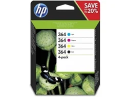 Pack 4 Tinteiros HP 364 Cores (N9J73AE)