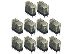 Relé de Potência Miniatura Delgado, 2NO 2NC, 8 Pines, DC24V 8A, Componentes Eletrônicos