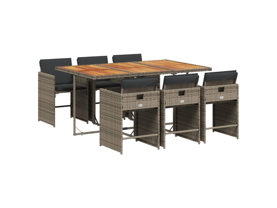 Garden Dining Set, Garden Dining Sets Vidaxl Cinzeto Rattan / Vime (n/a)