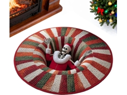 Tapete De Ilusão De Ótica 3d Para Decoração De Natal No Chão |