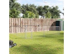 Vidaxl Canil De Exterior Em Aço Galvanizado 4x4x1 M