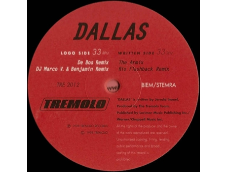 Vinil Dallas, J.r.s Revenge Tremolo