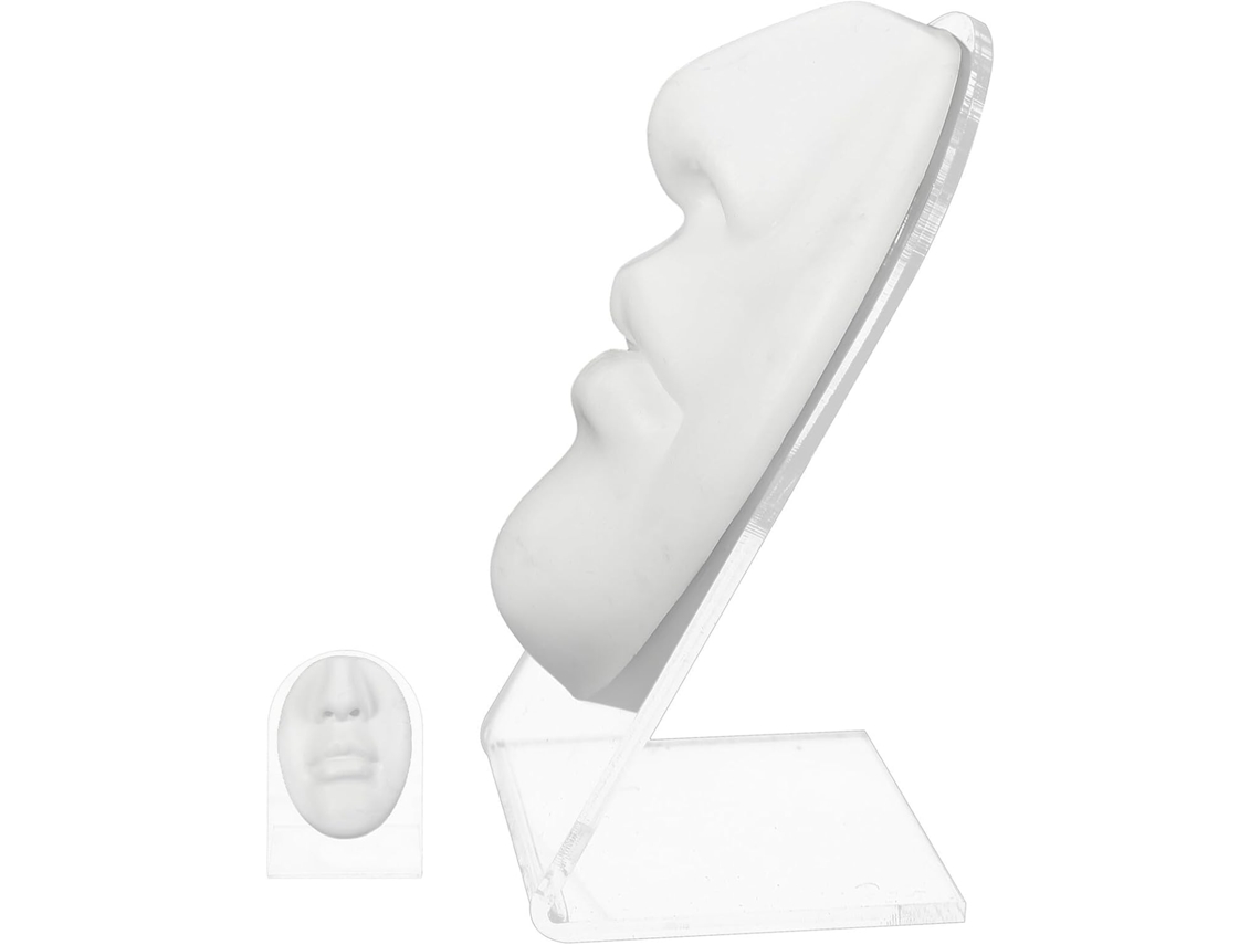 Nuobesty Modelo De Rosto Em Silicone Branco Para Prática De Piercing No Nariz Com Simulação Realista.