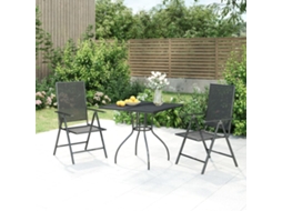 Conjunto 3 Peças De Jantar Para Jardim Aço Antracite Dkd Home Decor