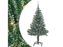 Árvore De Natal Artificial Com Neve Flocada Vidaxl Verde Polietileno (150 Cm)