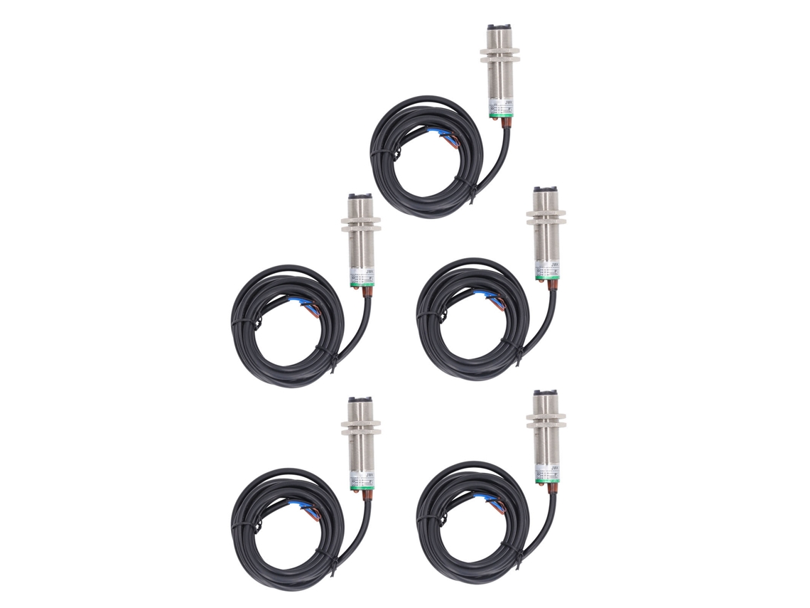 Veloriskku-5 Peças Sensor Fotoelétrico Infrarojo Módulo De Evitação De Obstáculos Alcance De 2m 10‑30v Dc Npn Normalmente Aberto