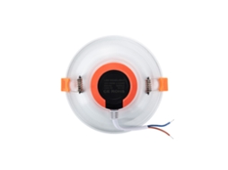 Downlight Led 6w Circular Lux Corte Ø 90 Mm Ip44 No Flicker 2700k Branco Quente