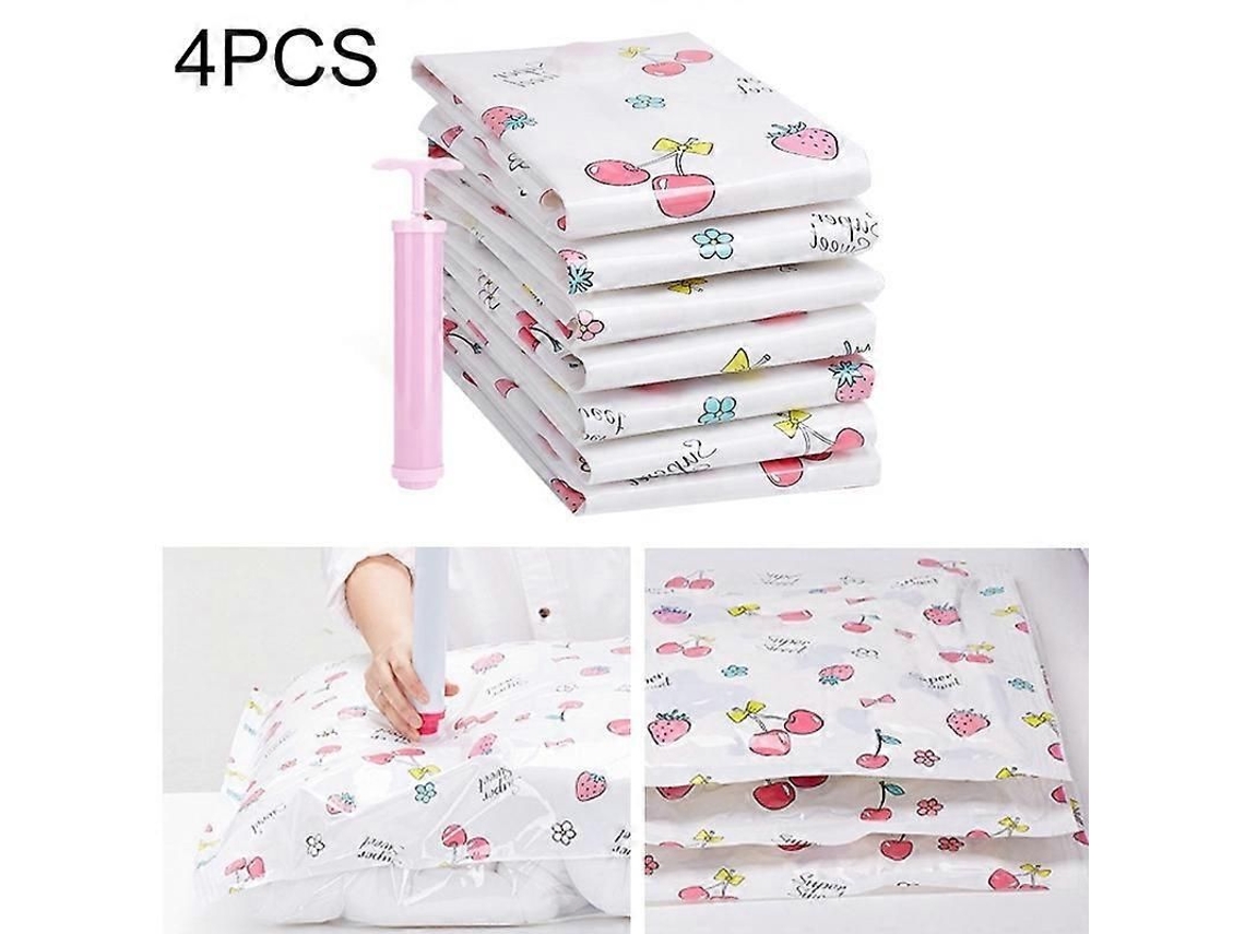 Conjunto De 4 Sacos Armazenamento A Vácuo Para Roupas, Economizando Espaço