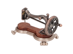 Máquina de costura em miniatura para casa de bonecas 1:12, acessórios decorativos para casa de bonecas