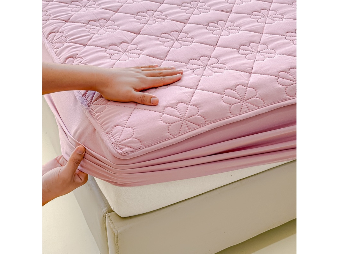 Capa De Colchão , 140x200cm , Serve Para Colchões De 5,1 A 30,5 Cm De Altura. Rosa Hexinyigjly