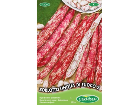 Sementes  Feijão De Trepar Borlotto Lingua De Fogo