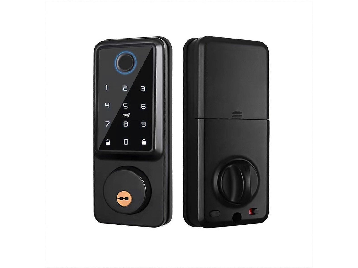 Fechadura Inteligente Automática Com Sensor De Porta, Preta