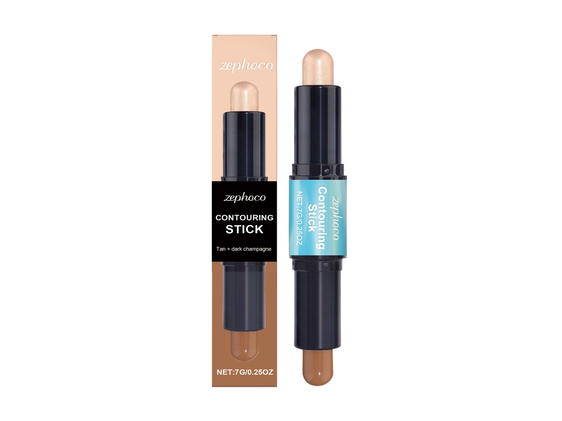 Pincel LAXISCREED de Modelagem Facial em Marrom Champanhe Escuro para um Acabamento Profissional e Duradouro