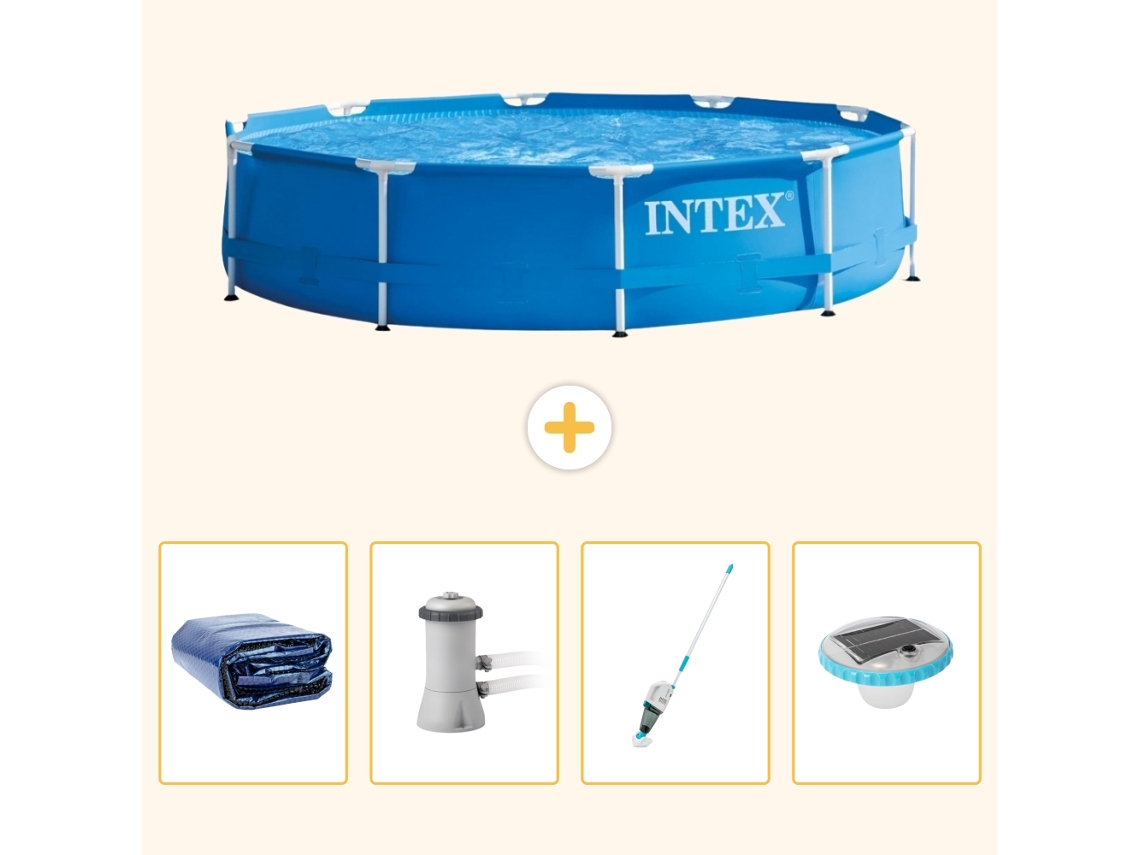 Intex Piscina Com Estrutura Redonda - 366x76 Cm - 5-peças S81