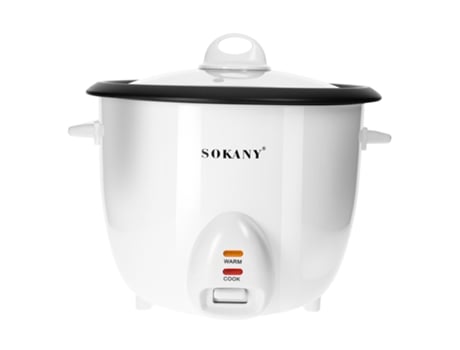 Panela De Arroz 2.2l Com Cesto De Vapor Compacto E Manutenção De Calor Branco Sokany
