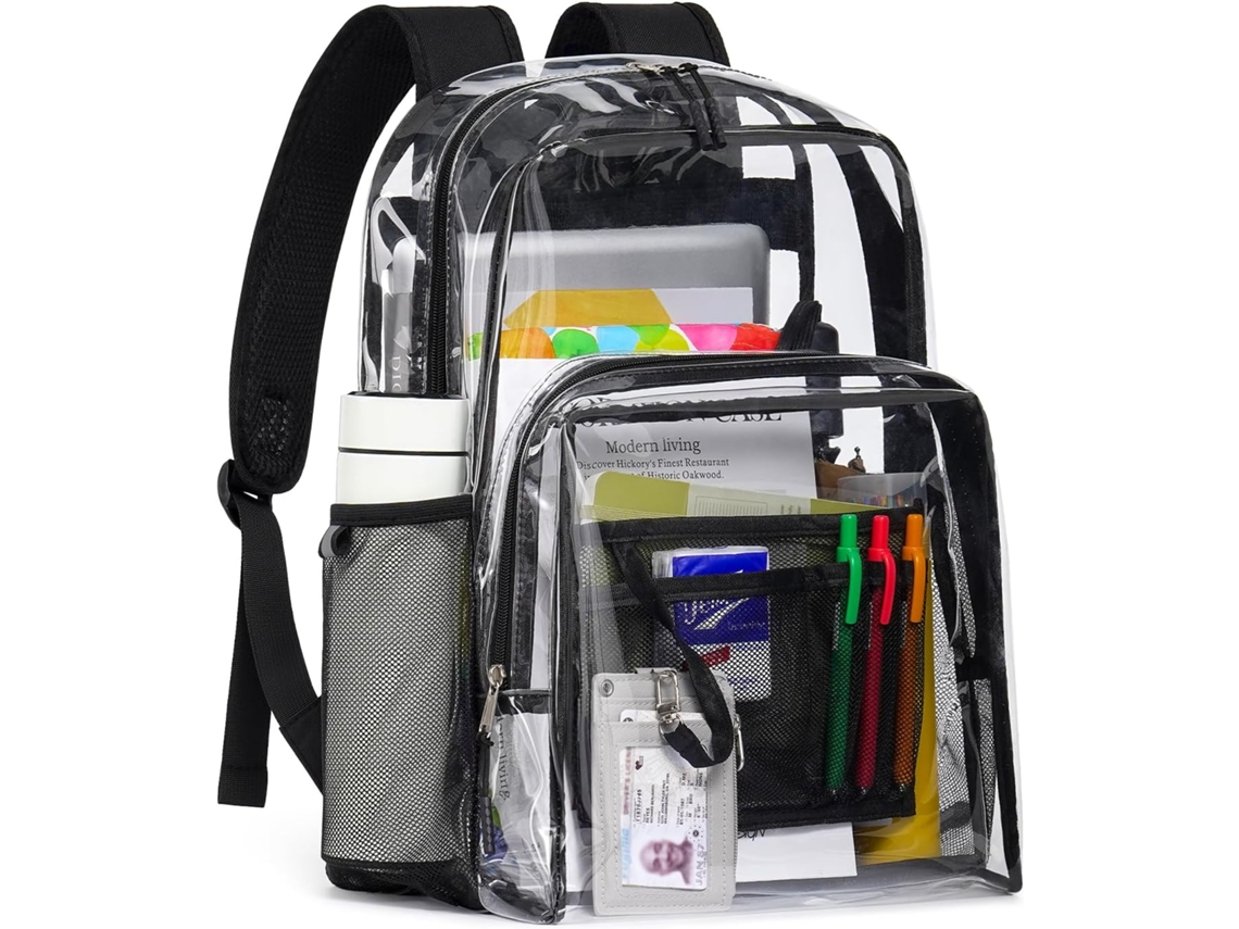 Mochila Escolar Transparente, 43,2 Cm, Grande E Feita De Tpu Durável Para Meninos, Meninas, Mulheres