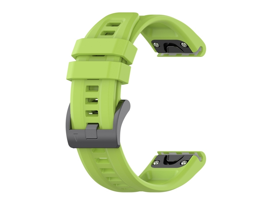 Pulseira De Relógio Lurelia Para Garmin Fenix ​​​​​​7x/7x Solar/6x 26 Mm Em Silicone De Substituição Com Libertação Rápida Verde Limão