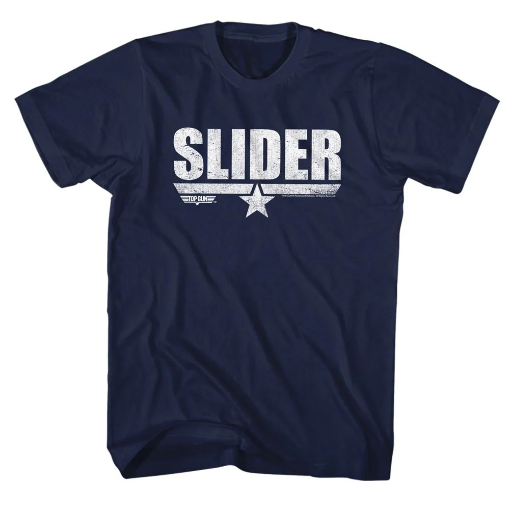 Rockinstone Top Gun Movie Slider Navy Adult T-shirt Size:xxxl