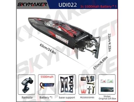 Barco Rc Udi022 50km/h, Alta Velocidade, À Prova D’água, 2.4ghz, Motor Brushless, Barco De Liga Rápida, Brinquedo Infantil. Aeuzwr