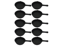 Conjunto de 10 Miniaturas de Panelas - Modelos de Simulação - Pequenos Utensílios de Cozinha em Miniatura para Decoração de Casa - 0,5x2,2x4cm - Preto