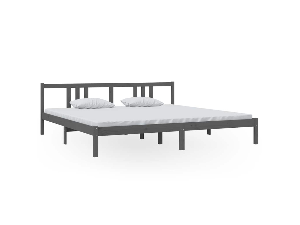 Bed Frame, Bed Frames Vidaxl Cinzeto Madeira (200 X 200 Cm)