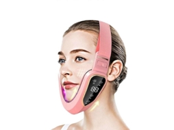 Aparelho de Lifting Facial com Terapia Fótons Led, Massageador Vibratório para Afinamento e Redução da Pap Ada. GOKOCO