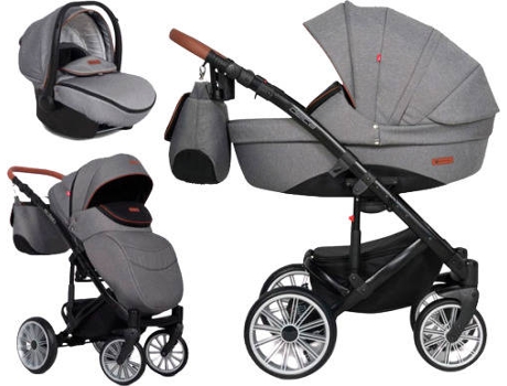 Carrinho de Bebé Individual  Delta + Grupo 0+ Isofix Ready Antracite