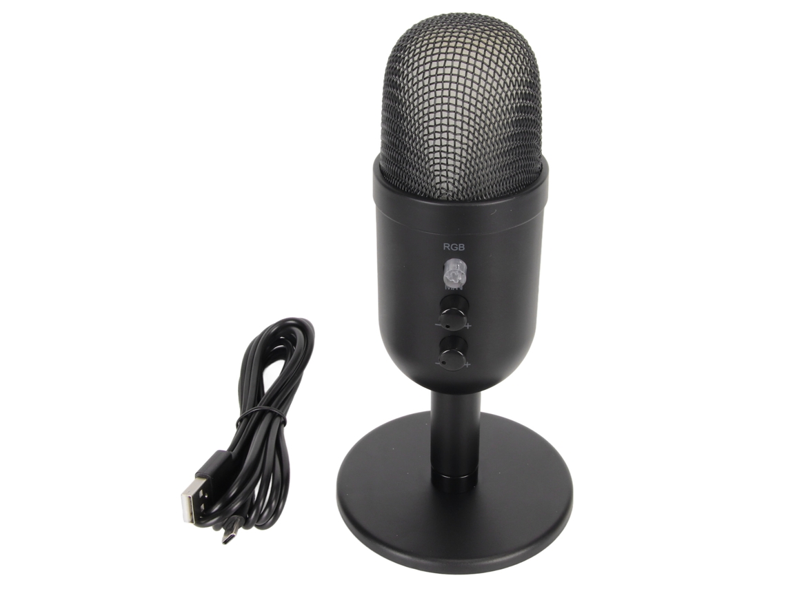 Microfone Usb Condenser LAXISCREED Rgb Efeito Reverb