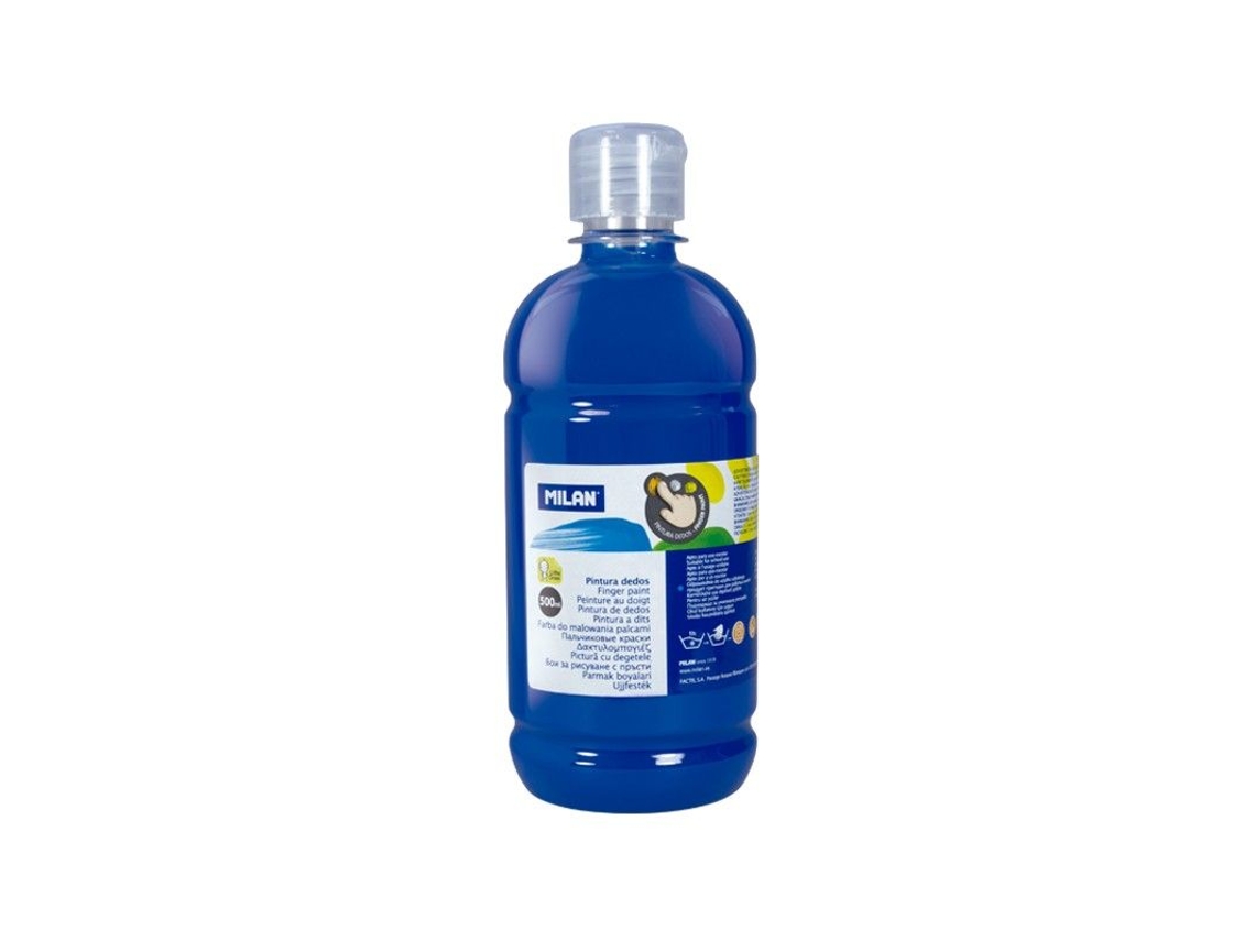 Garrafa de Tinta de Dedo Milan (Azul - 500 ml)