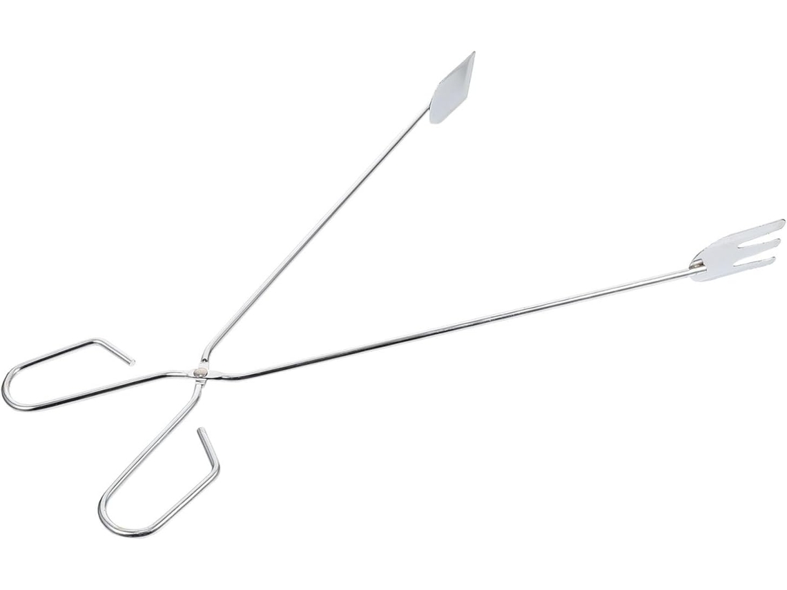 Pinças Para Carvão Cromadas, Robustas E Com Cabos Longos, Conjunto De