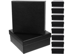 Conjunto De 10 Caixas De Presente Quadradas De Papel Reutilizáveis E Duráveis Para Casamento.