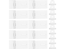 Fechos De Dobradiça Em Acrílico Transparente 25x55 Mm, 10 Peças Para Caixas De Joias, Fechaduras De Armários Pequenos