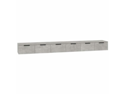 Wall Cabinet, Wall Cabinets Vidaxl Cinzeto Madeira Processada (n/a)