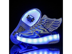 Tênis com Rodas Led 7 Cores e 15 Modos, Carregamento Usb, Design Versátil para Crianças Presente Ideal para Festivais A6