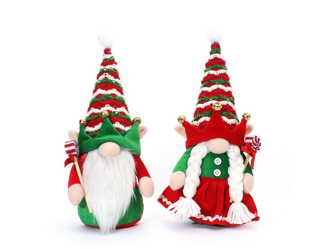 2026 muñecos de Elfos Navideños En Pareja, Decoración de Peluche Gnome, 2 Piezas