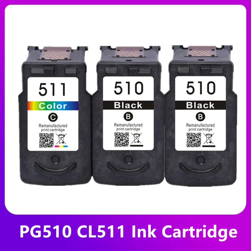 Cartucho de Tinta 2bk 1colorpara Canon Pg510 Cl511 Pg 510xl Cl 511xl Pg 510 para Pixma Ip2700 Mp230 Mp240 Mp250 Mp260 Mp270 Mp280 MDUG