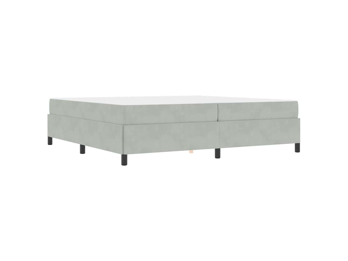Conjunto 1 Estrutura Da Cama Vidaxl Cinzento-claro Tecido (200 X 200 Cm)