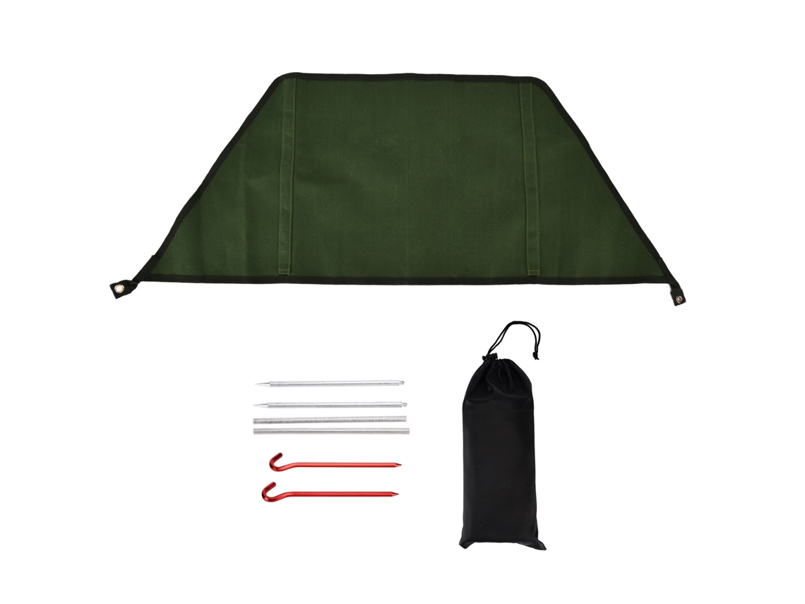 Quebra Vento Verde para Camping, Fogão, Para Brisa Dobrável Uso Externo, Churrasqueira de Jardim CHABERLU