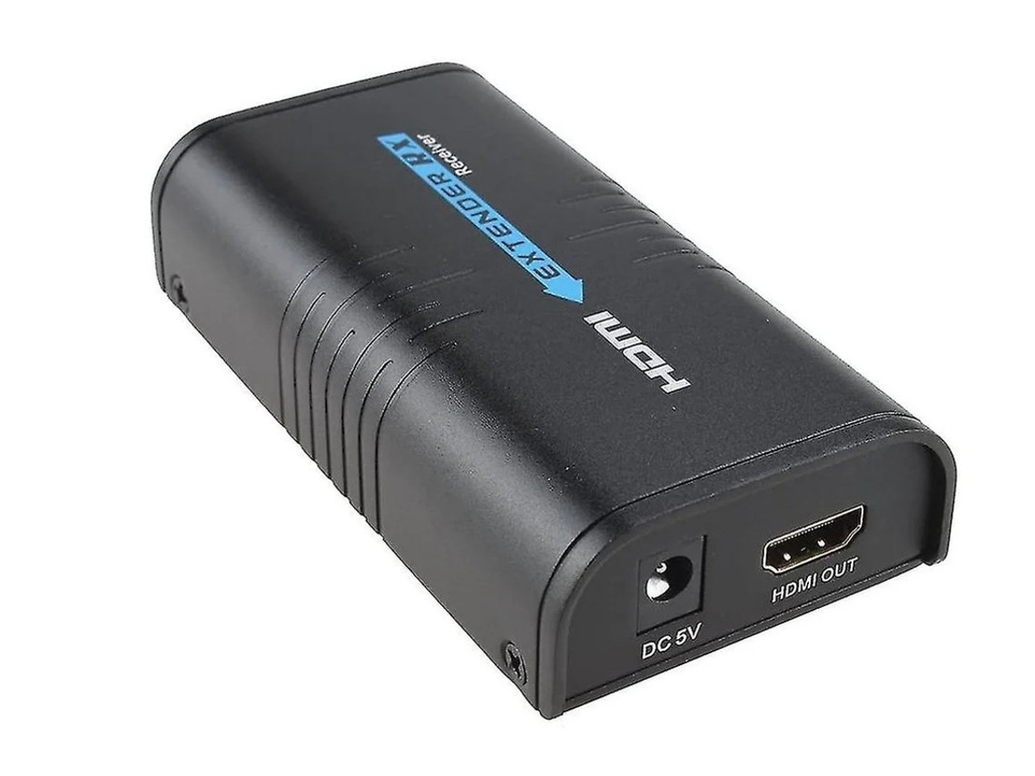 Somente Receptor Lkv373 Hdmi 1080p Para Extensor Até 100 120 Metros Acima De Cat5e Cat6 Preto Bestvite