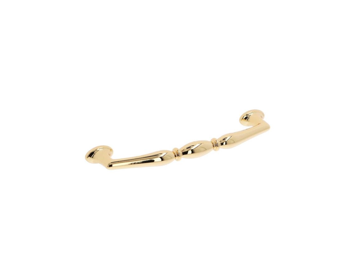 Puxador para Mobiliário em Zamac Distância Entre Eixos de 128 Mm Banhado a Ouro Conjunto de 6mm HARDWAREXCHANGE