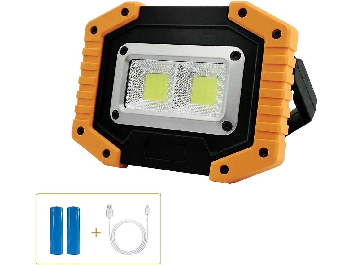 KOFIHETY Luz De Trabalho Led Recarregável Para Construção, Luz De Emergência À Prova Dágua E Portátil Com 3 Modos De Brilho Ajustáveis